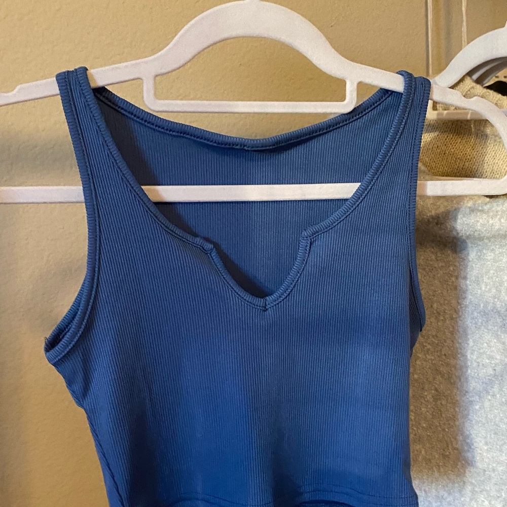Blue Sleeveless Women's Top